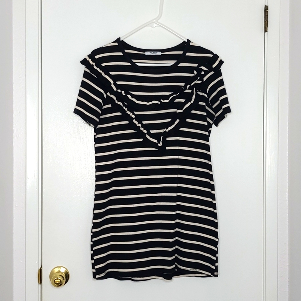 Zara black and white striped dress, tunic